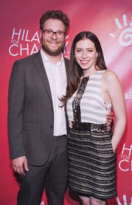 Seth Rogen and Lauren Miller arrive at a Hilarity for Charity Event